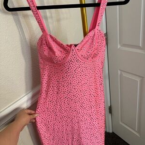 Mini Pink studded birthday Dress